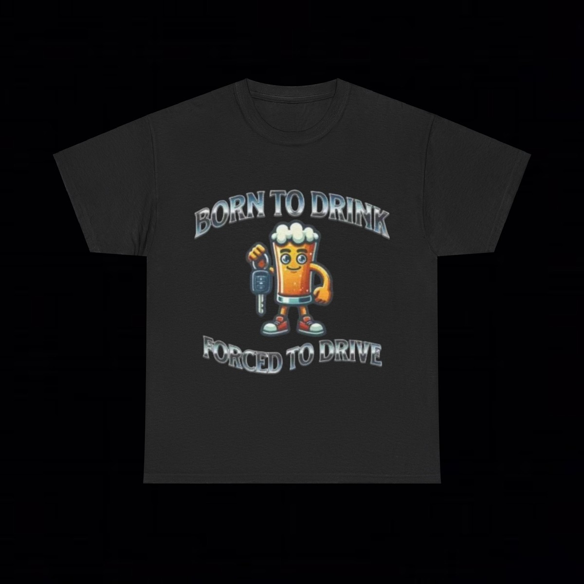 Born To Drink Forced To Drive T Shirt Funny Grunge Y2K Emo Goth
