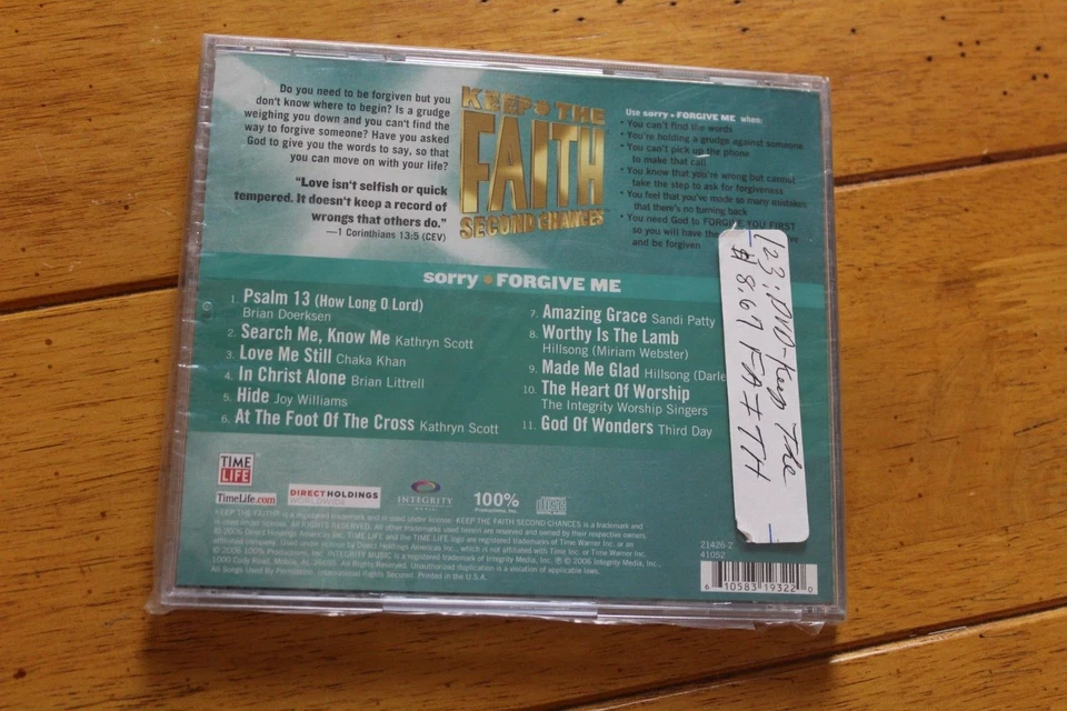 KEEP THE FAITH SECOND CHANCES CD [NEW] TIME LIFE COMPILATION INTEGRITY [140] - Imagem 2 de 4