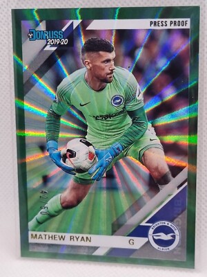 #/50  Mathew Ryan Australia Roma 2019-20 Donruss Press Proof Green Variant!