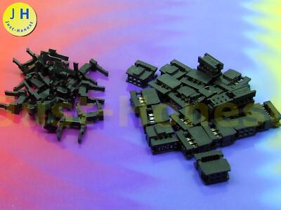 Popesq IDC 2.54mm Stecker 16-polig 2 Stück - Flachbandkabel Stecker Für 1.27mm Kabel