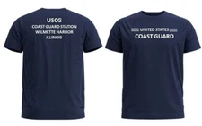 WILMETTE HARBOR COAST GUARD STATION*ILLINOIS*2-SIDED PERFORMANCE POLYESTER SHIRT