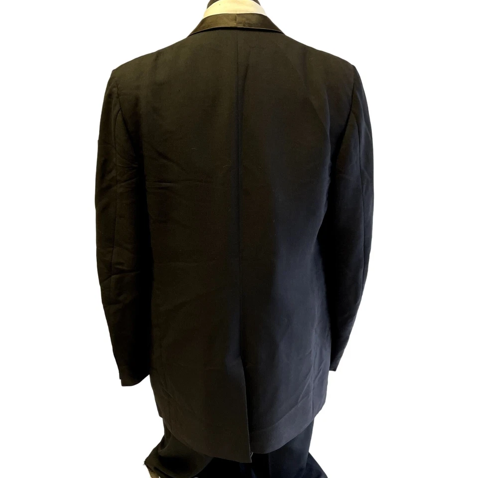 Vtg 50's Palm Beach Black ROCKABILLY Tuxedo FORMAL Jacket SHAWL COLLAR Tux PROM - Image 3 of 4