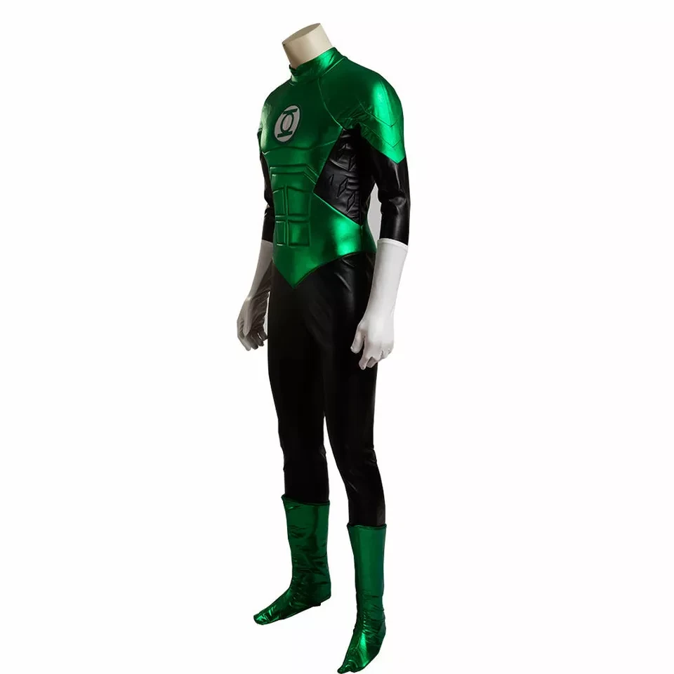 NEW HZYM Green Lantern Cosplay Costume Full Suit Halloween Custom Made - Image 4 of 4