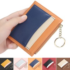 Womens Mens Leather Slim ID Credit Card Holder Case Purse Package Pocket Wallet