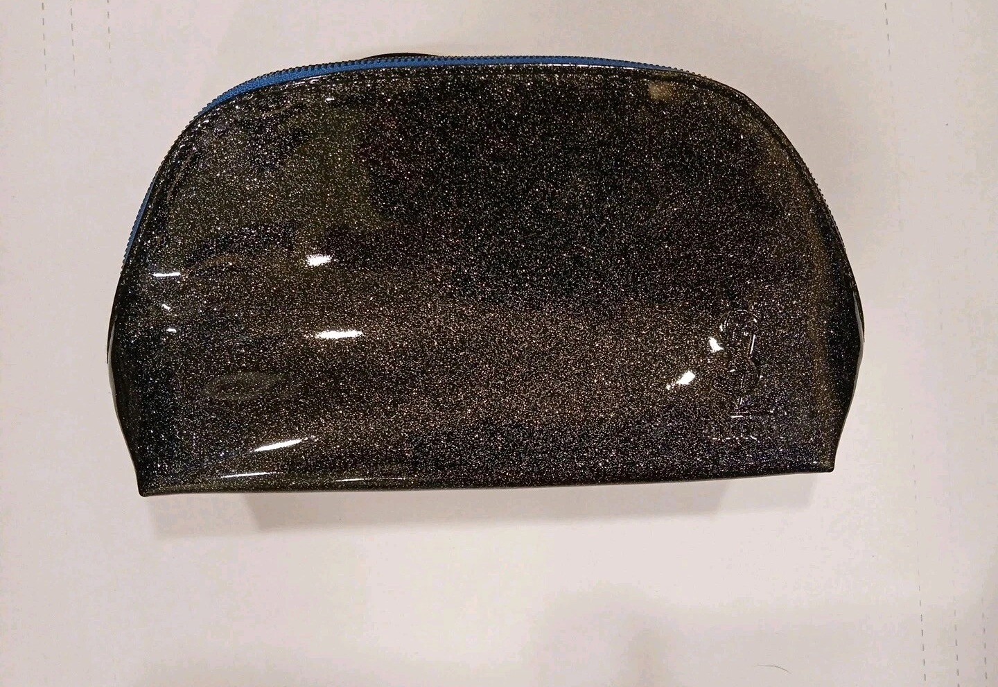 NUOVISSIMA BORSA COSMETICA "YVES SAINT LAURENT" VERNICE NERA METALLIZZATA