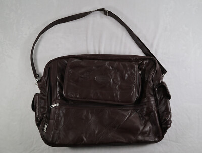 Cotton Traders Patch Ledertasche braun groß