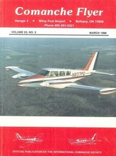 Comanche Flyer Magazine March 1996 Auto Pilot Swiss Air Bird Strikes Insurance