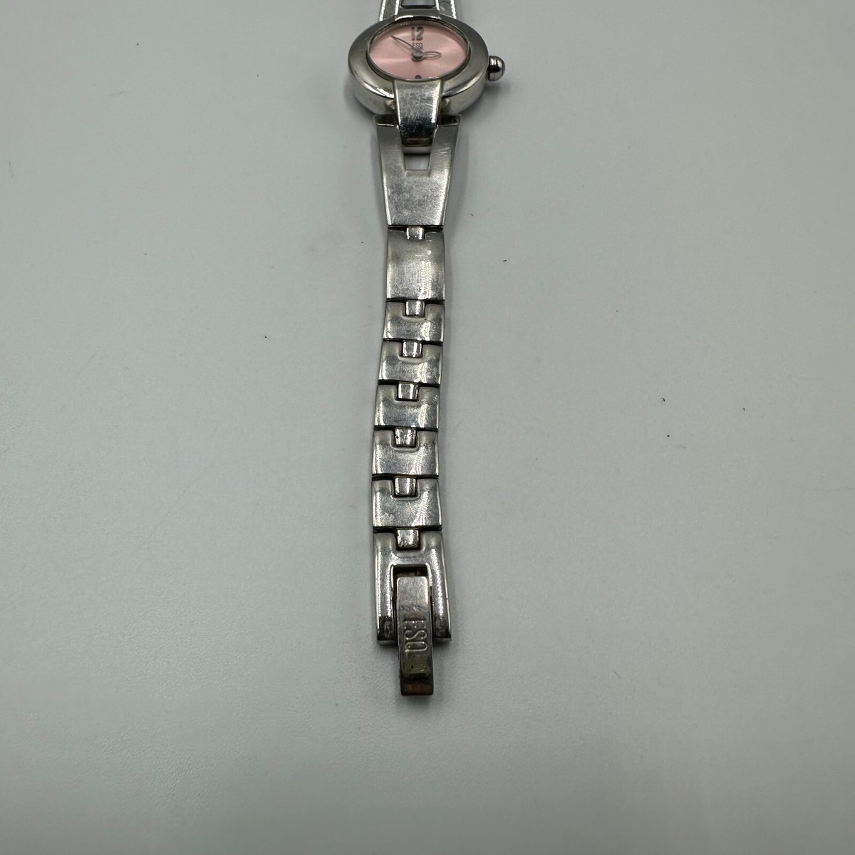 ESQ Watch Women Silver Tone Pink Dial 22MM Round Swiss New Battery 7.25 Inch ESQ MOVADO WOMENS Swiss Watch Silvery Dial, Stainless Steel  main image 4