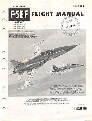 FMZ Pilot's Operating Manual 飛行機　操縦マニュアル Navy F-4 Phantom II Tactical Manual Pilot's Handbook Flight Manual