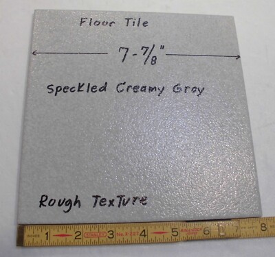 1 pc. Speckled Light Gray:  8'' Ceramic Floor Tile, American Olean, hint of blue