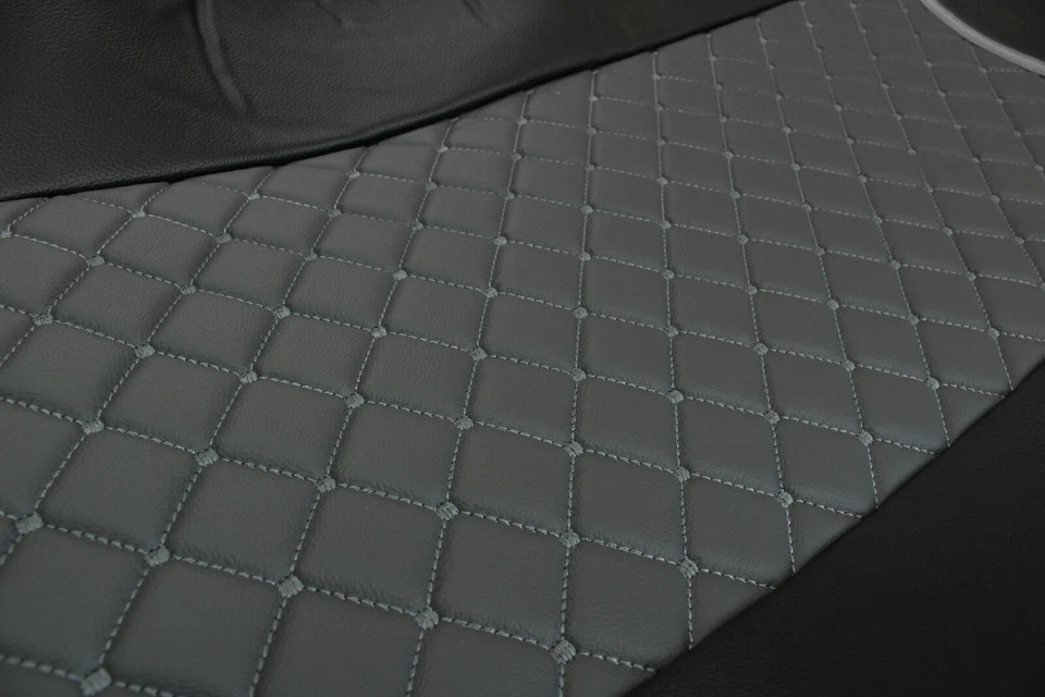 LKW Truck DAF 106 Passform Sitzbezüge Öko-Leder Schwarz/Grau 1+1 - Bild 3 von 4