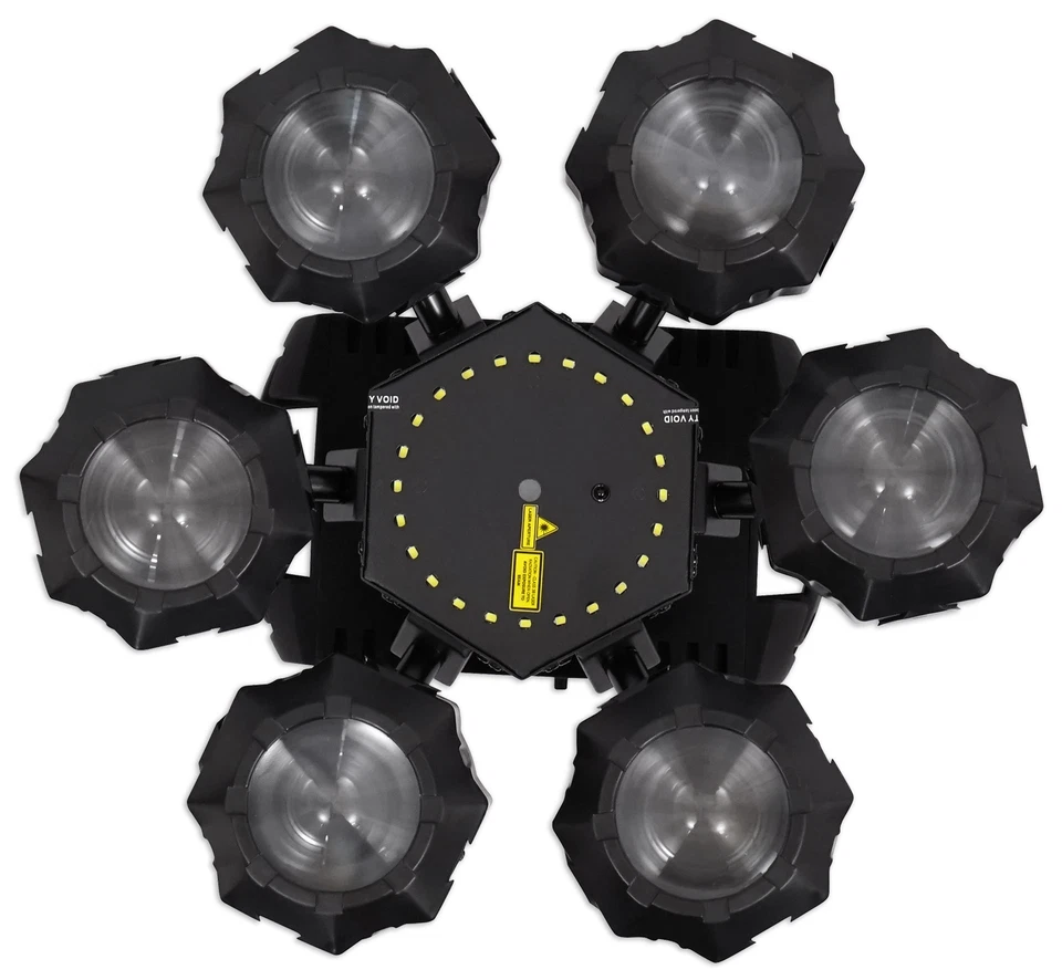 (2) Chauvet DJ Helicopter Q6 Rotating Dance Floor Effect Lights+DMX Controller - Image 4 of 4