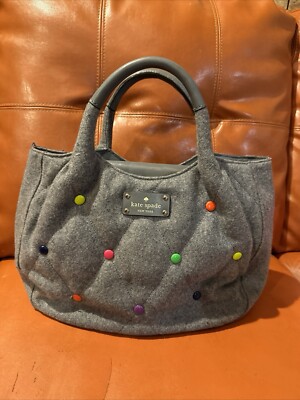 Kate Spade Dazzle Dot Stevie Wool Quilted Polka Dot Satchel