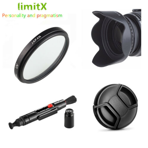 Bundle Kit 58mm UV Filter Lens Hood Cap Cleaning Pen For Camera and Lenses - Afbeelding 1 van 8