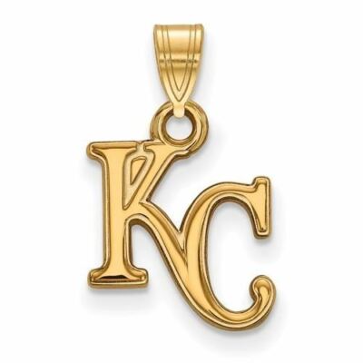 10k Gold MLB Kansas City Royals Buchstaben K-C kleiner Anhänger