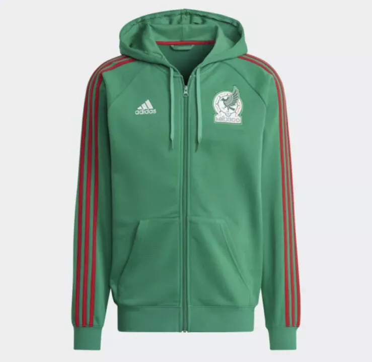 ADIDAS MEXICO FULL ZIP HOODIE VIVID GREEN COLOR MENS SIZE XL Extra LARGE HF1437