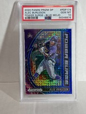 2020 PRIZM DRAFT PICKS ALEC BURLESON POWER SURGE BLUE MOJO rookie  PSA 10