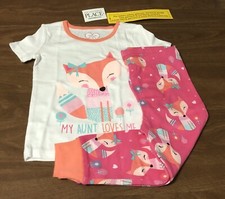 NEW Baby Girl Children's Place Fox Print Snug Fitting Pajamas Size 18/24 Months