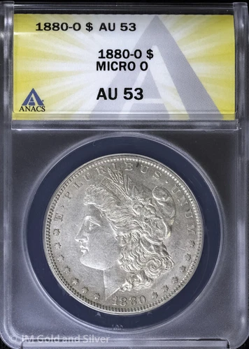 1880-O $1 Morgan Silver Dollar ANACS AU 53 | Micro O