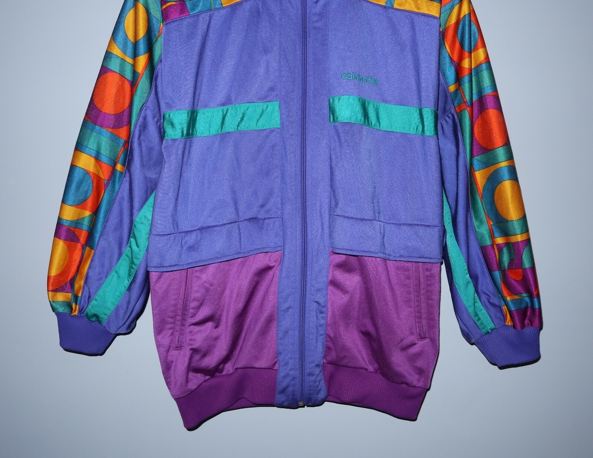 ADIDAS Mens RARE Vintage Multicolor Track Top Jacket Size US