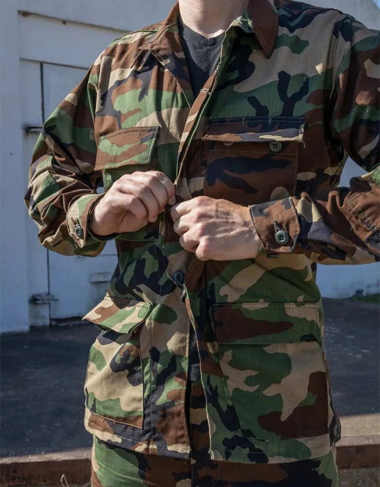 Abrigo Propper® BDU - Chaqueta de Combate Militar 60/40 Sarga - Uniforme Táctico MIL-SPEC Foto 2 de 4