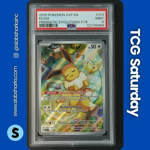 2025 POKEMON SV BLACK STAR PROMOS PRISMATIC EVOLUTIONS ETB #173 EEVEE PSA 9