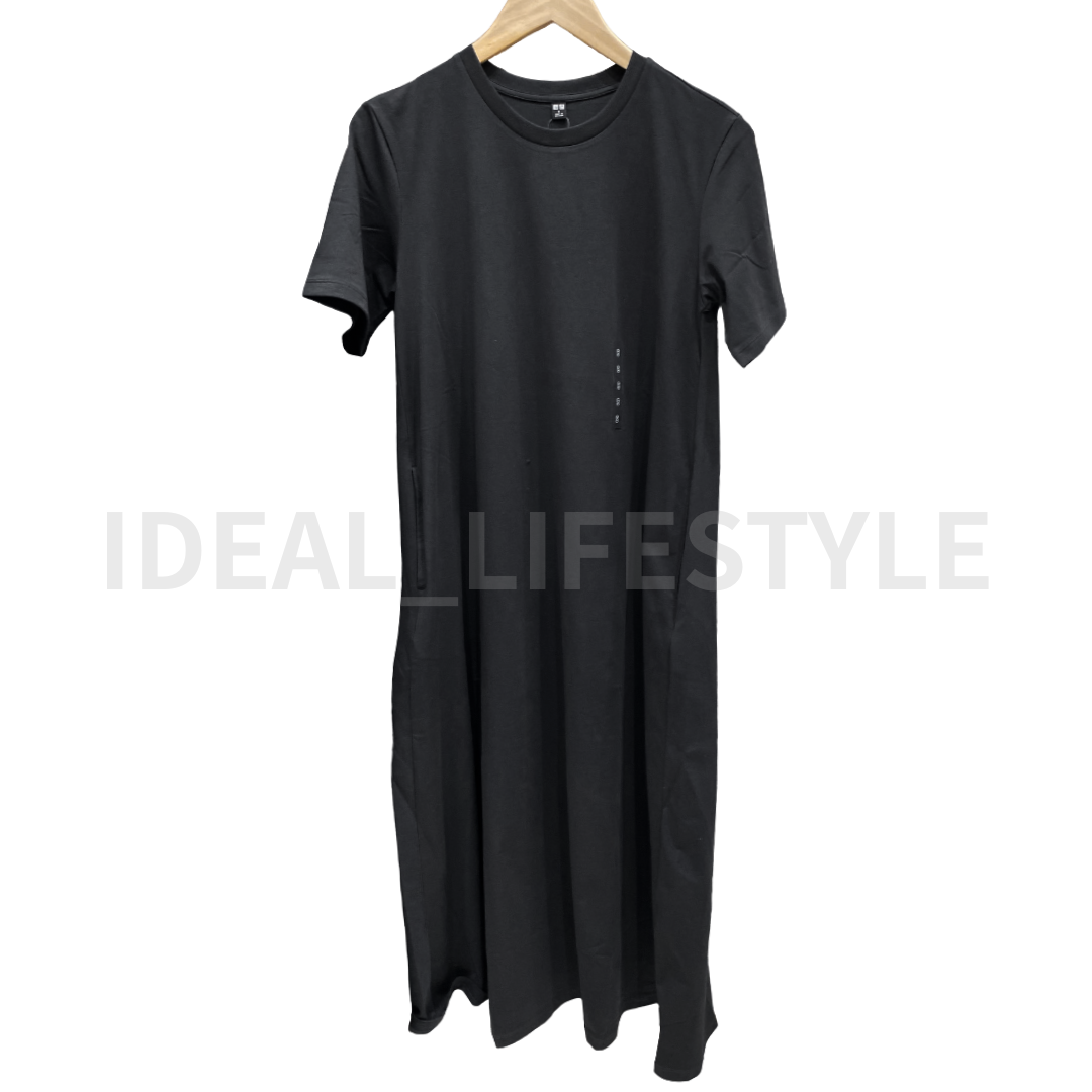 airism cotton short sleeve t-shirt dress Women's AIRism Cotton Short Sleeve T-Shirt Dress