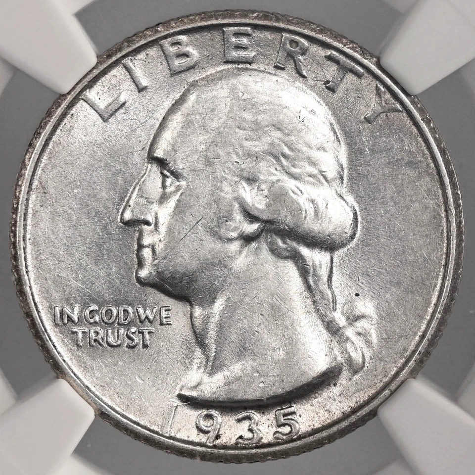 1935-D  25C WASHINGTON SILVER QUARTER DENVER  NGC XF45  #8405238-023 - Image 2 of 4