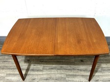 Stylish Refinished Mid Century Danish Style Teak Extending Dining Table 60's
