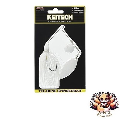 NEU Keitech T-Bone Spinnerbait Tandem Willow TW 3/8oz #010 Super White