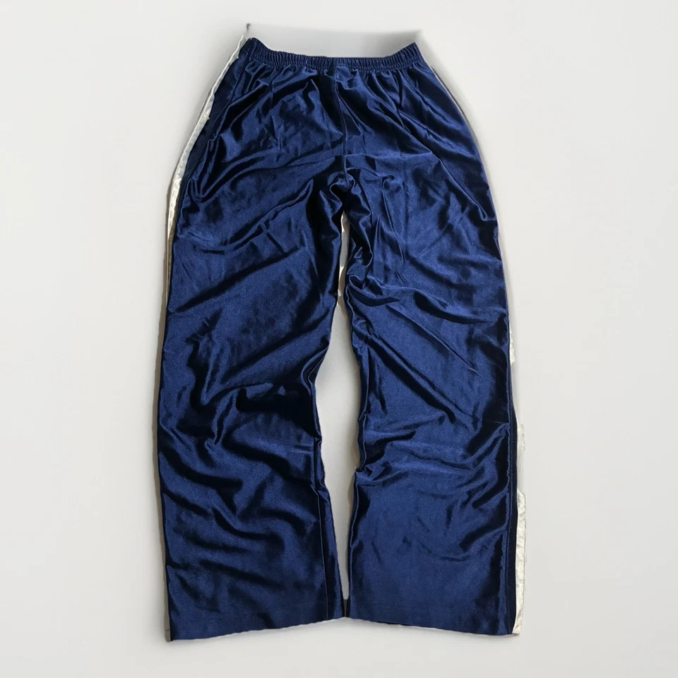 Pantalones a Presión Adidas Pure Game Velour Tearaway De Colección Azul Marino Blanco 2001 Y2K Calentamiento M Foto 2 de 4