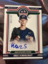 2022 Panini USA Baseball Stars & Stripes Kruz Schoolcraft Auto 387/499