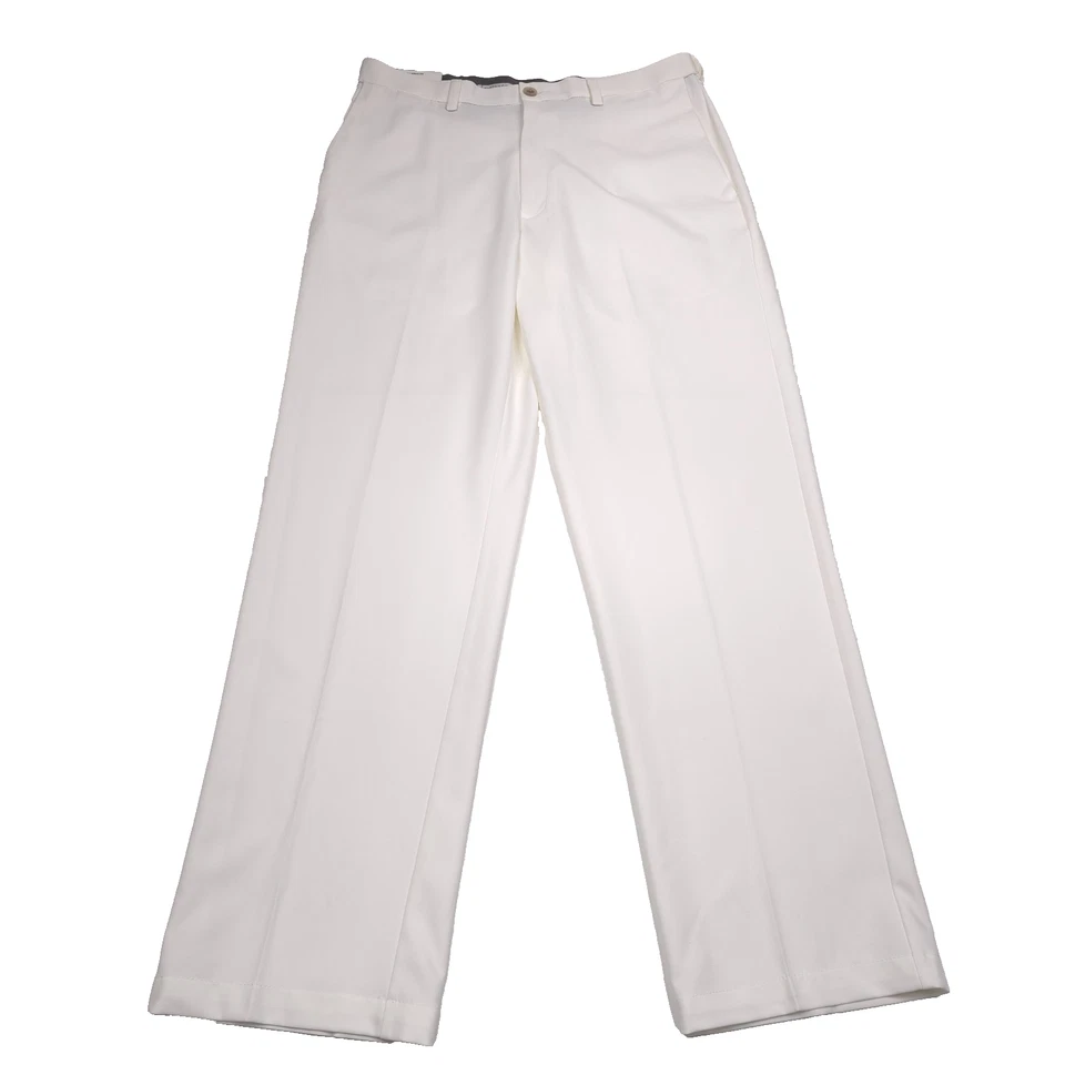 Haggar Cool 18 Pro Gabardine White Classic Pants Golf Slacks Mens Size 36 X 32 - Изображение 3 из 4