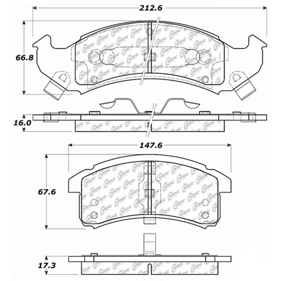 Rotores de freno delanteros + traseros y pastillas de freno de cerámica para Cadillac DeVille 1994 1995 Foto 4 de 4