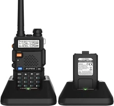 UV-5R Dual Band Two-Way Radio Black, 144-148MHz & 420-450MHz Handheld Walkie Tal