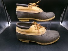 LL Bean Bean Boots Mens Size 9.5 Low Moc Boot Made in Maine GUC