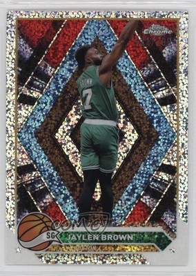 2023-24 Topps Chrome Speckle Refractor 121/299 Jaylen Brown #78 hx7