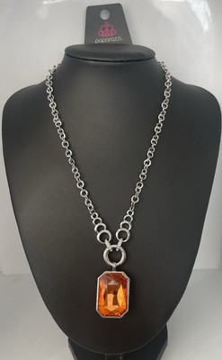 Queen Bling-Orange Necklace Paparazzi