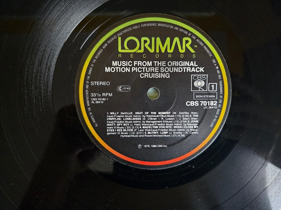 Cruising - Soundtrack LP NL 1980 Willie De Ville Zustand: VG+/VG+ - Bild 2 von 4