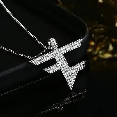 2Ct Round Lab Created Diamond Men's Faze Pendant Necklaces 14k White Gold Plated