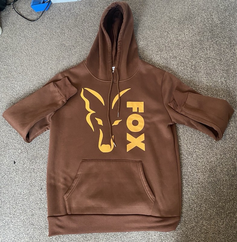 Y2K Fox Racing Brown Hoodie Men’s Small Rare Graphic Print Pullover Sweater