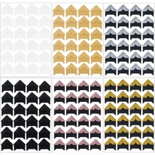 12 Sheets Photo Corner Stickers, 6 Colors Self Adhesive Photo Mounting Corners f