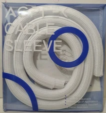 AGPTEK Cable Sleeve White High Temp Resistant Flame Retardant Organize Cables