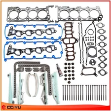 ✅For 1997-1999 Ford Expedition F-150 4.6L Head Gasket Set Timing Chain Bolts Kit