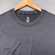 Gaiam Men's Workout Shirt Size Large Gray Stretch Gym Performance Running Yoga