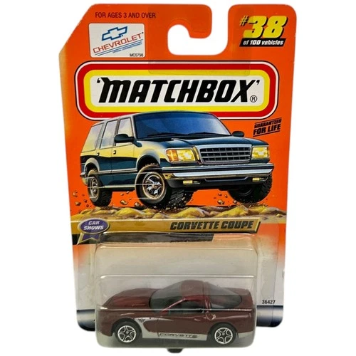 Matchbox Corvette Coupe #38 1/64 Die-Cast Car 1998 Mattel New Sealed Vintage