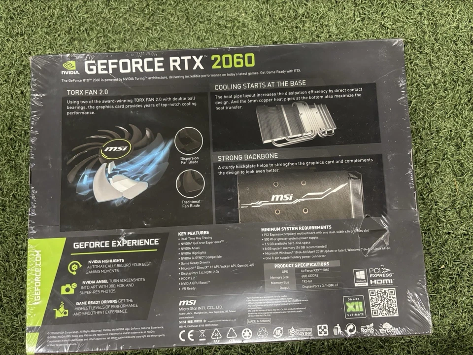 MSI GeForce RTX 2060 GDRR6 6GB OC/GP Edition Graphics Card (RTX 2060 Gaming 6G) - Image 2 of 2