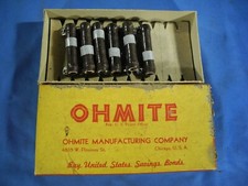 6 NOS Vintage Ohmite 10 ohm 10 Watt Brown Devil Wirewound Power Resistors