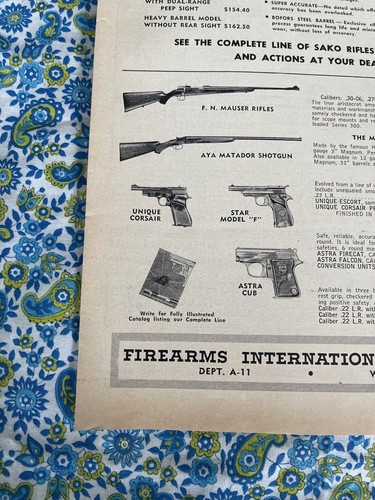 Vintage 1958 The Forester By Sako Print Ad Firearms International - Picture 5 of 7