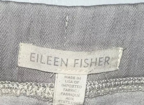 EILEEN FISHER $168 Light Gray Stretch Cotton Pull On Jeans Pants Size M - Picture 4 of 6